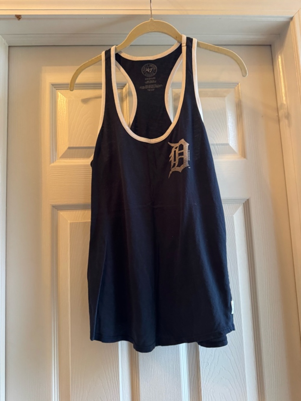 '47 Brand Navy Racerback Tank with White Trim